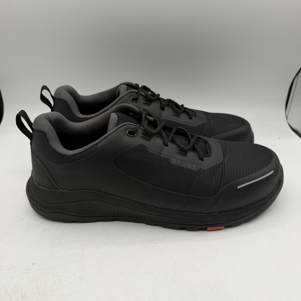 Brunt The Rivas Comp Toe Work Shoes Mens Sz 10.5 M Black/Black 4" Sneakers